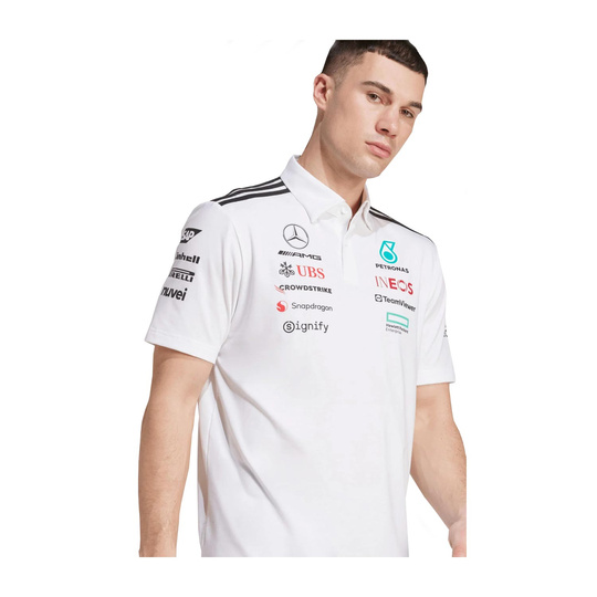 2025 Mercedes AMG Petronas F1 Mens Team Polo shirt white