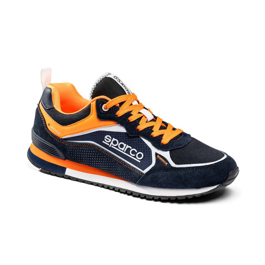 Sparco S-Road Racing Shoes Navy Blue/Orange
