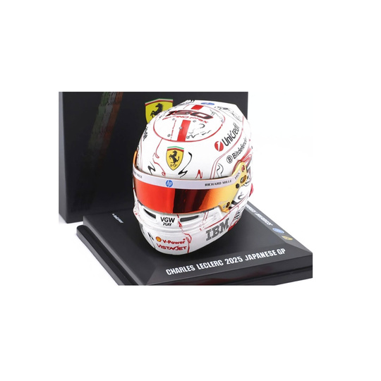 Casco de Charles Leclerc de la Scuderia Ferrari para el Gran Premio de Japan, escala 1:5