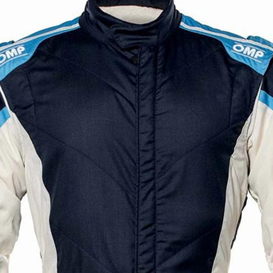 Combinaison OMP Tecnica EVO MY23 bleu marine/blanche (FIA)