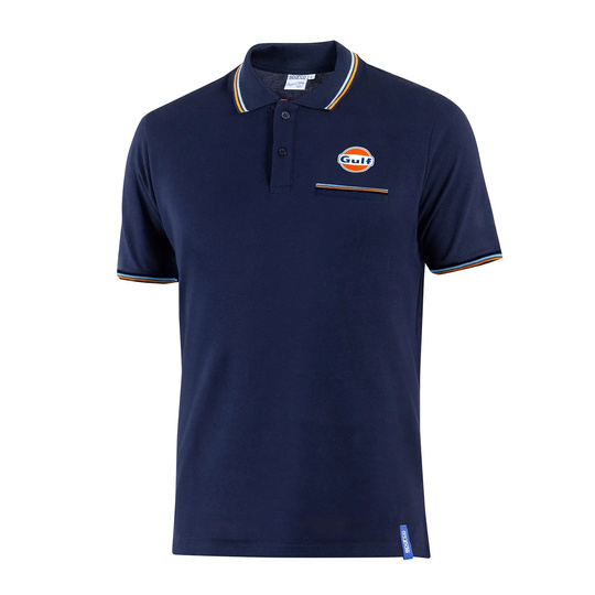 Sparco Gulf Pocket Polo Shirt Navy Blue