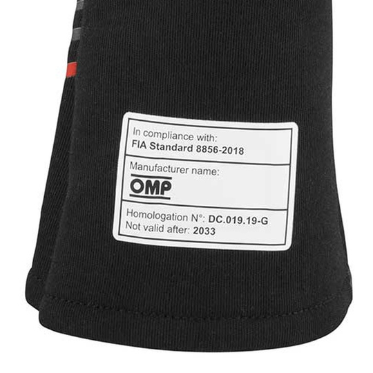 Gants OMP Sport MY25 noirs/rouges (FIA)