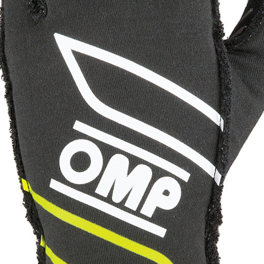 OMP One-S MY25 Racing Gloves Black/Yellow (FIA)