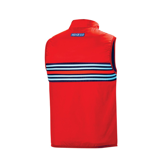 Sparco Italy Mens Martini Racing Stripe Gilet red