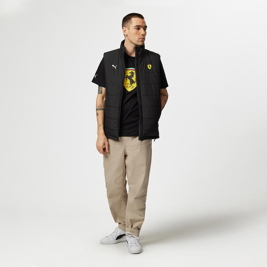 2024 Ferrari Italy F1 Mens Logo Gilet Black