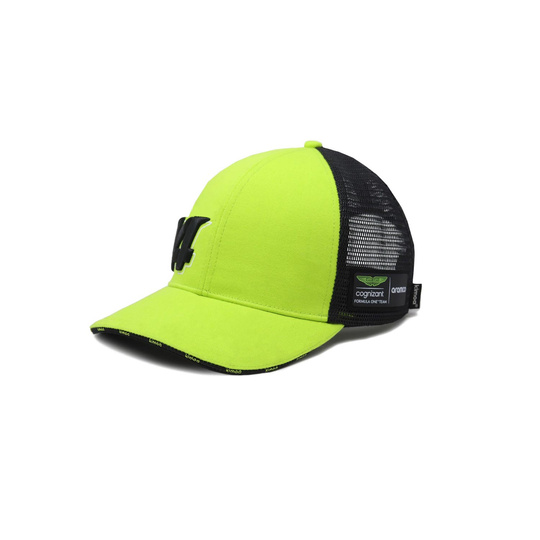 Aston Martin UK F1 Mens Alonso Kimoa Baseball Cap lime green