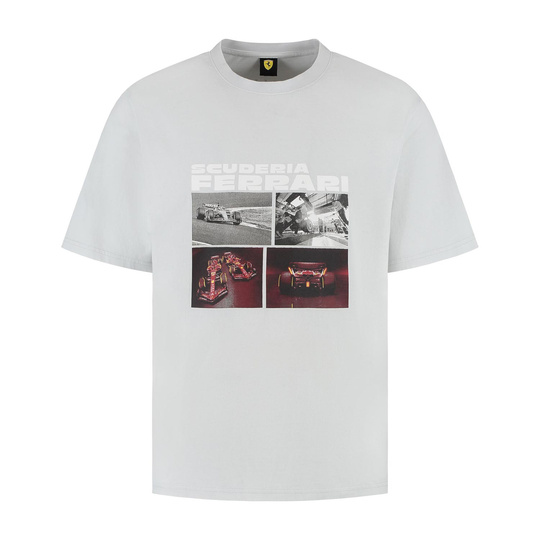 2025 Scuderia Ferrari F1 Men's Driver Gray T-shirt