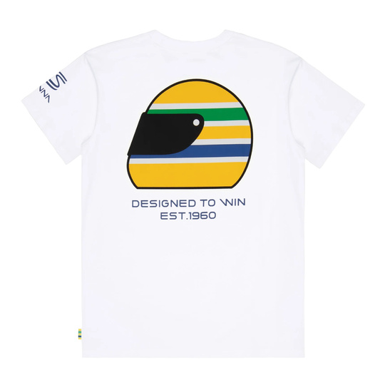 2026 Ayrton Senna Collection Ayrton Senna Helmet T-shirt White