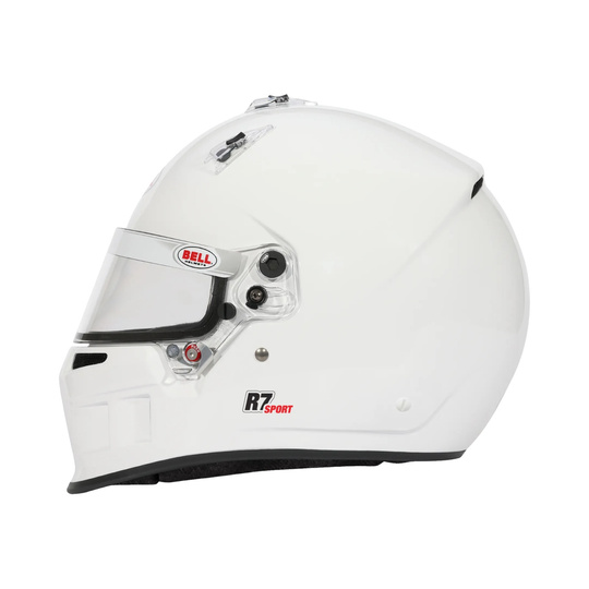 Bell R7 Sport HANS Helmet White (FIA)