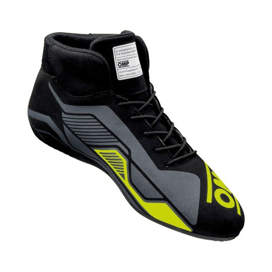 OMP Sport MY22 Racing Shoes Black/Yellow (FIA)