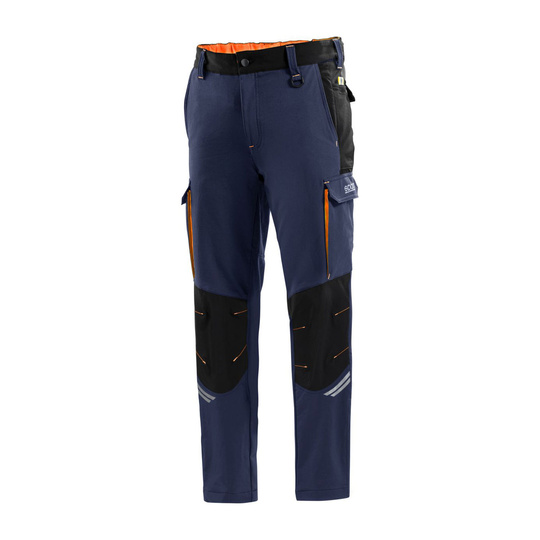 Pantalon Sparco Tech bleu marine/orange