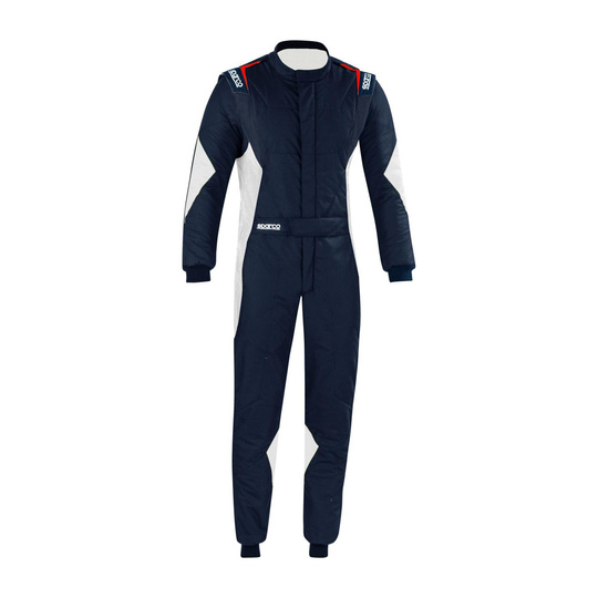 Combinaison Sparco Superleggera bleu marine/blanche (FIA)