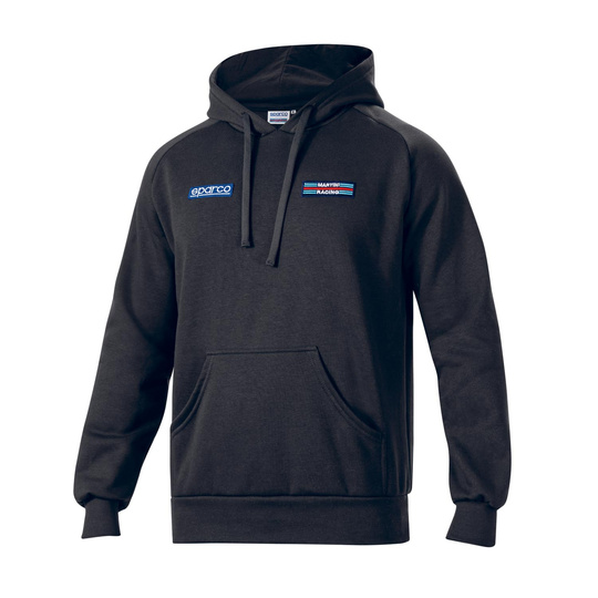 Sudadera con capucha Sparco Stripe Martini Racing negra