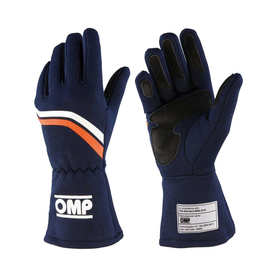 Gants OMP Dijon MY25 bleu marine (FIA)