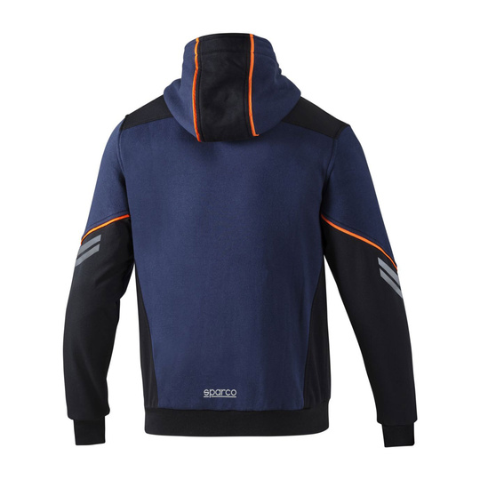 Sparco Tech Zip Hoodie Navy Blue/Orange