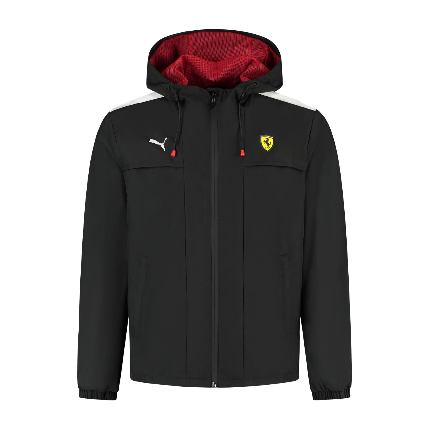 2025 Scuderia Ferrari F1 Mens Rain Jacket Black ((701232783002