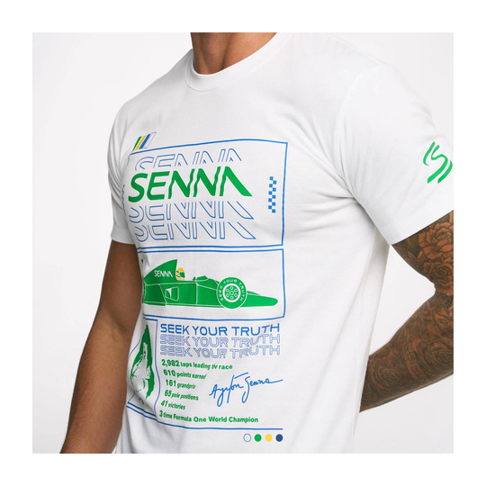 2025 Ayrton Senna F1 Collection Mens Race Graphic T-Shirt
