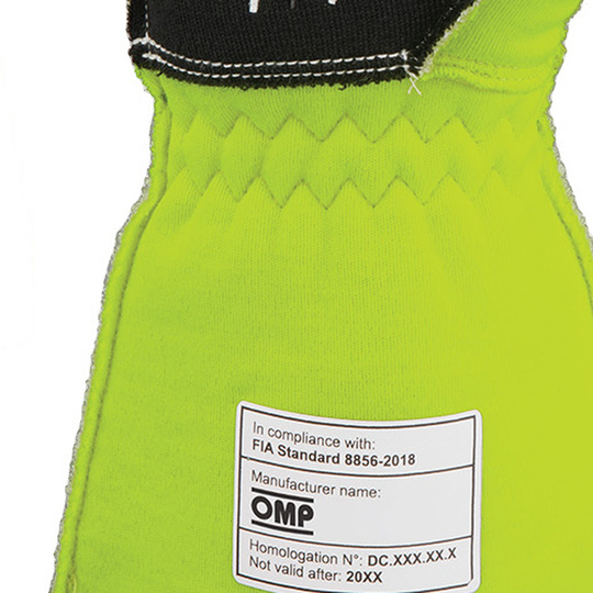 OMP One-S MY25 Racing Gloves Yellow (FIA)