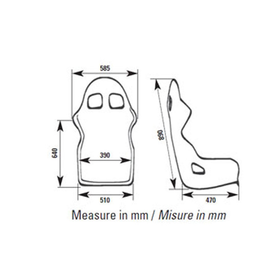 OMP Italy TRS MY14 black Racing Seat (with FIA homologation)