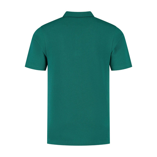 2025 Aston Martin Aramco F1 Men's Tech Waffle Green Polo
