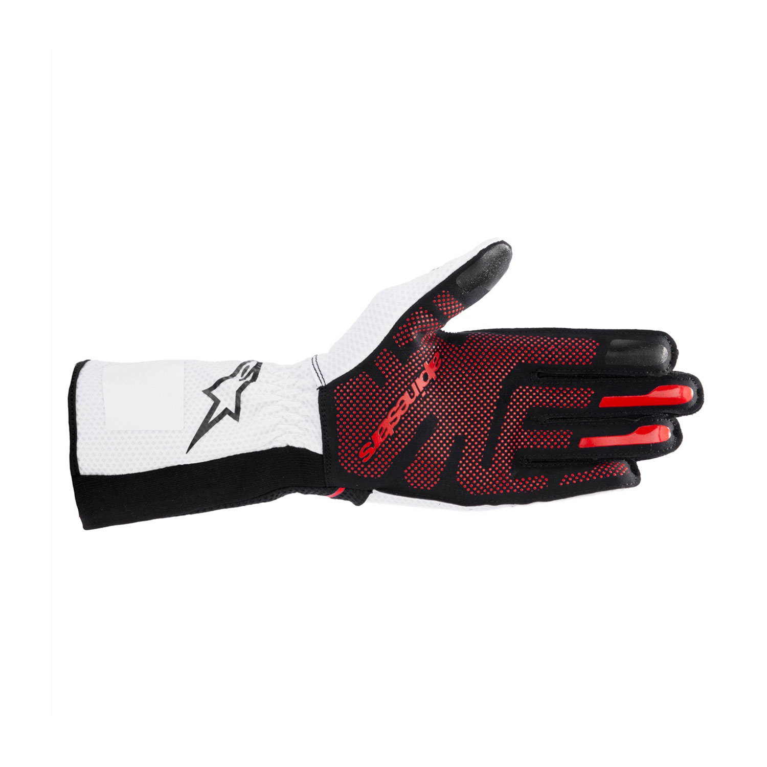 Alpinestars Tech-1 KX V4 Racing Gloves White-black (FIA) | TopRacingShop