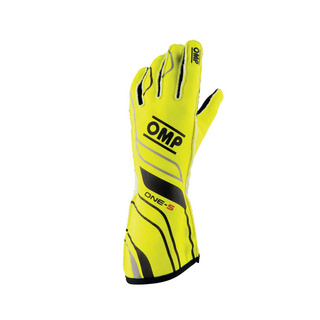 OMP Italy ONE-S MY20 Racing Gloves Yellow (FIA)