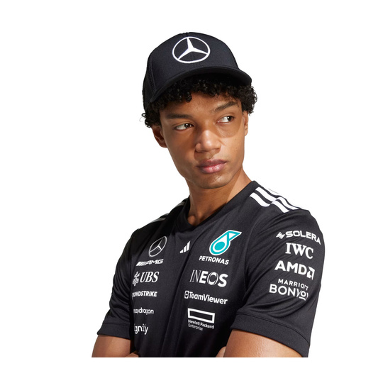 2025 Mercedes AMG Petronas F1 Mens Star Trucker Cap black