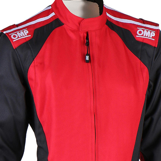 OMP KS-3X Kids Karting Suit Black/Red (FIA)