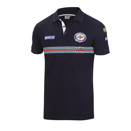 Sparco Martini Stripe Polo Shirt Navy Blue
