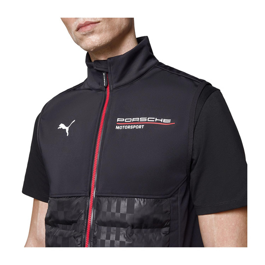 2025 Porsche Motorsport Men's Team Sleeveless Jacket Black