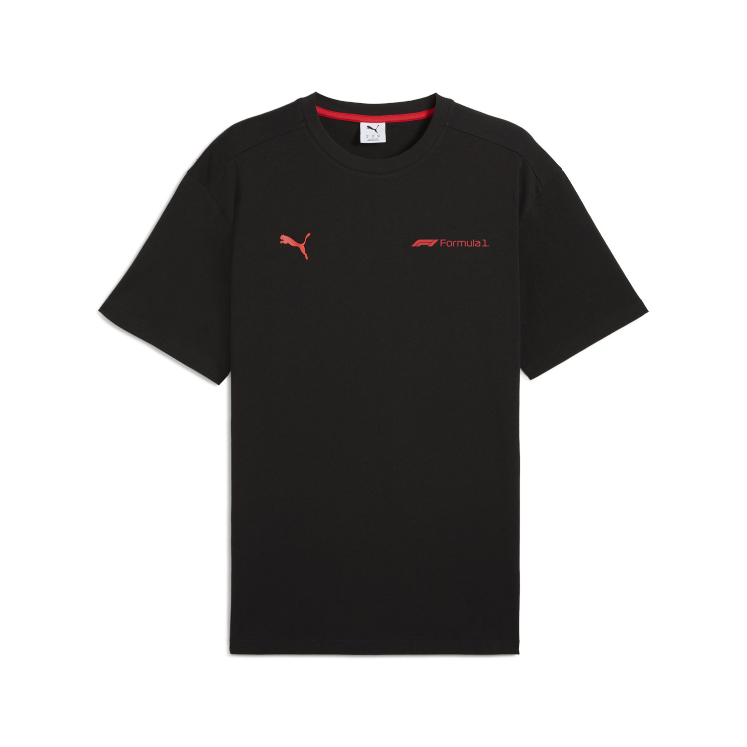 2025 Formula 1 Puma Men's Essential Relaxed Logo Black T-shirt