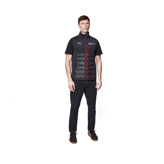 2025 Porsche Motorsport Men's Team Sleeveless Jacket Black