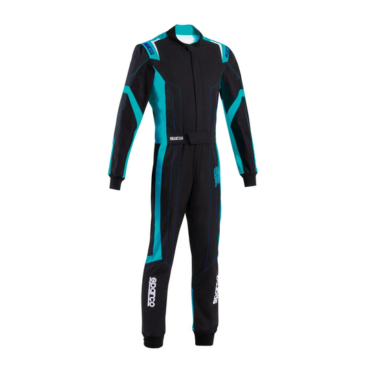 Mono de karting infantil Sparco Thunder negro/azul (FIA)