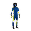 Combinaison karting enfant Sparco Kerb bleue/jaune (FIA)