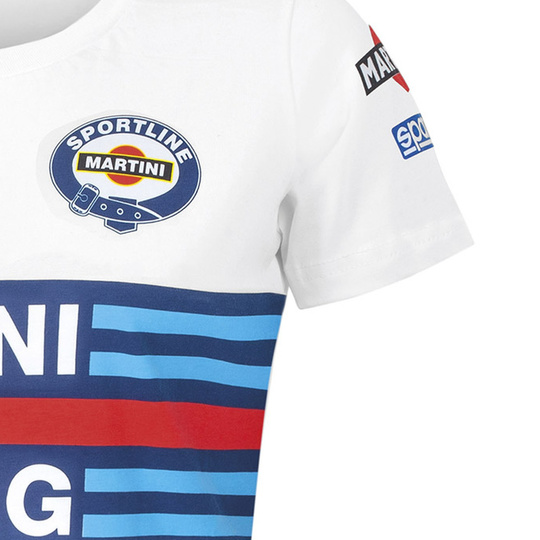 Camiseta mujer Sparco Martini Racing blanca