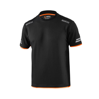 Sparco Italy TECH Mens T-shirt black-orange