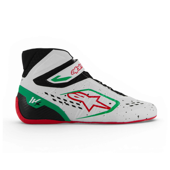 Chaussures Alpinestars Tech-1 KX V3 blanches/vertes (FIA)