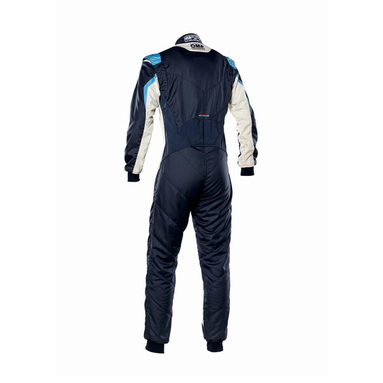 Combinaison OMP Tecnica EVO MY23 bleu marine/blanche (FIA)