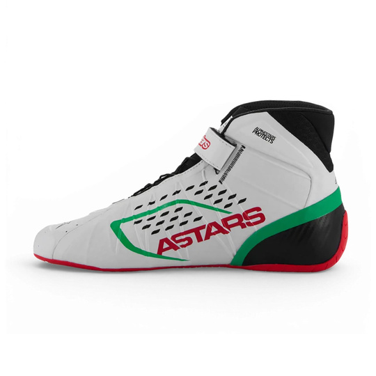 Chaussures Alpinestars Tech-1 KX V3 blanches/vertes (FIA)