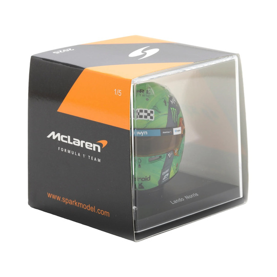 Casque miniature McLaren F1 Lando Norris Las Vegas GP 1:5