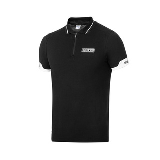 Sparco Italy Mens ZIP Poloshirt black