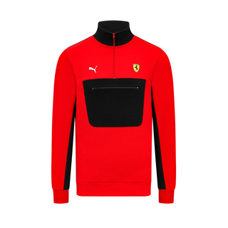 2024 Ferrari F1 Men's 1/4 Zip Red Sweatshirt