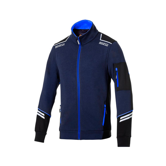 Sweat zippé Sparco Tech bleu marine/bleu