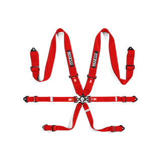 Sparco Italy COMPETITION H-3 STEEL Safety Belts red (FIA)