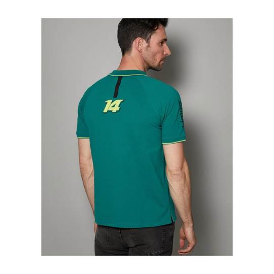 Aston Martin UK F1 Mens Alonso Kimoa Polo shirt green