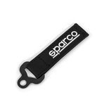 Sparco Italy Leather Keyring Black