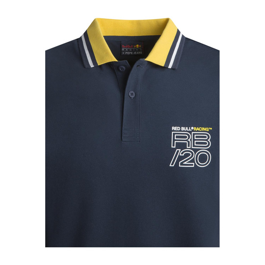 Camiseta polo de hombre Stripe Collar Red Bull Racing 2024