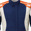 OMP First Evo MY25 Race Suit Navy Blue/Orange (FIA)