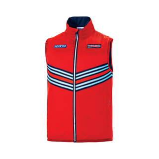 Sparco Italy Mens Martini Racing Stripe Gilet red