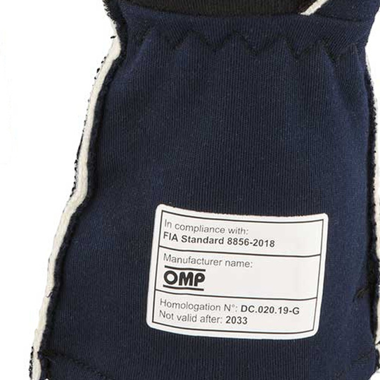 Guantes OMP First MY25 azul marino/tiffany blue (FIA)